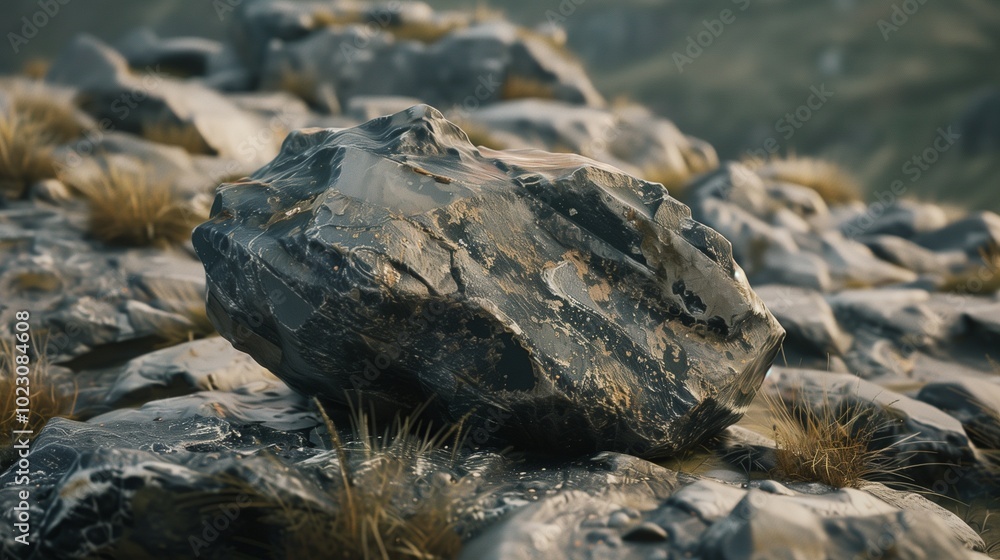 Close-up view of smooth surface of rocks in rocky area Close-up view of smooth surface of rocks in rocky area