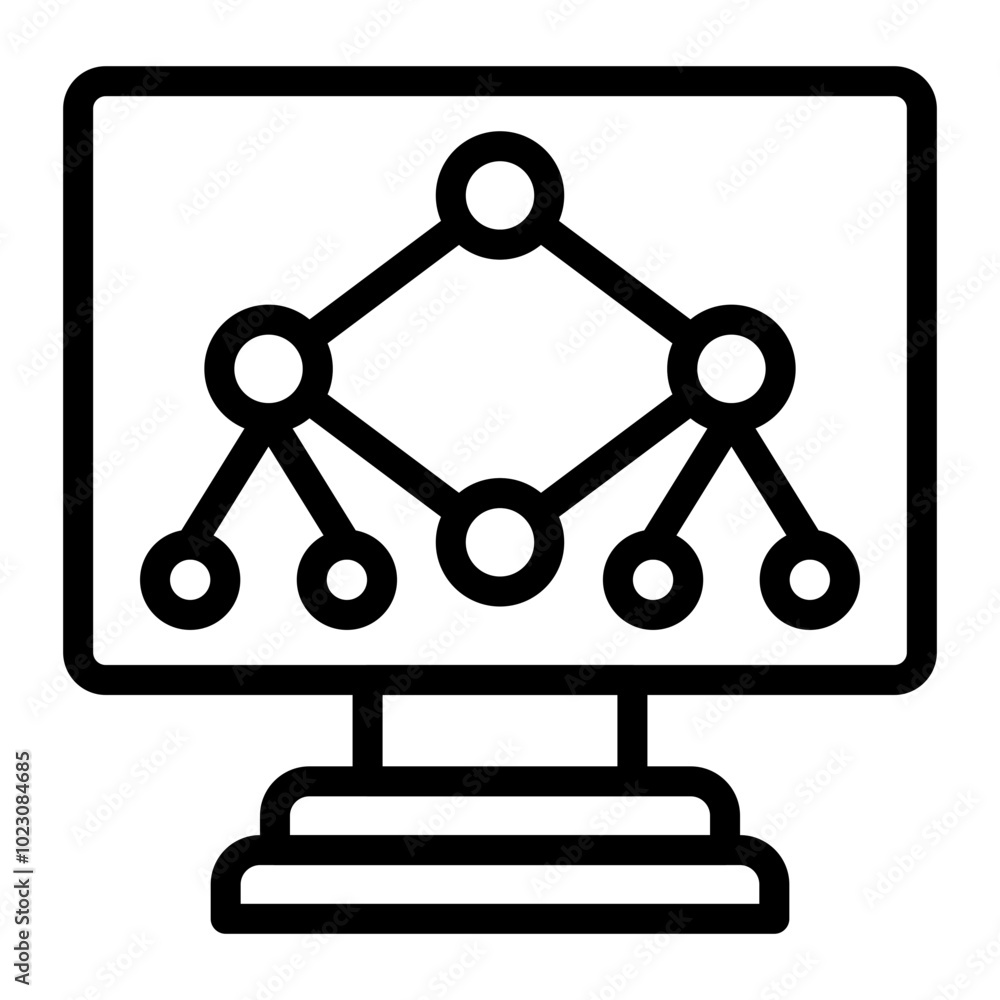 Tree Diagram Vector Design Icon Style Tree Diagram Vector Design Icon Style