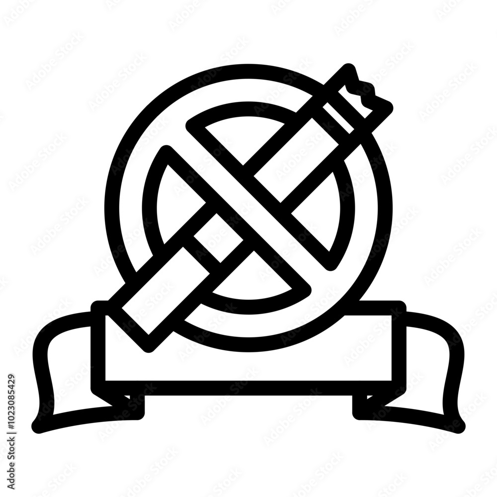Quit Smoking Victory Vector Design Icon Style Quit Smoking Victory Vector Design Icon Style