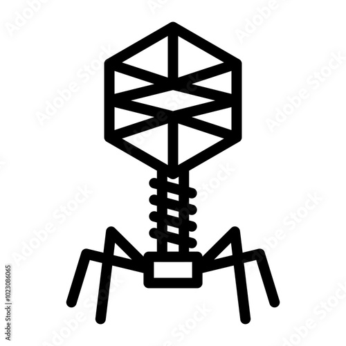 Bacteriophage Vector Design Icon Style