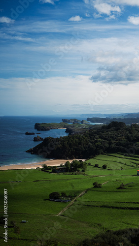 Landscape North Spain. Cantabric Ocean