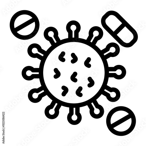 Antimicrobial Resistance Vector Design Icon Style