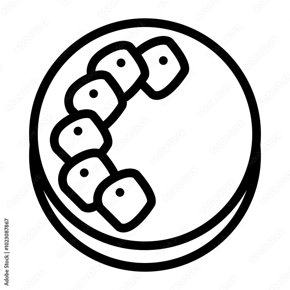 Obraz premium Vitello Tonnato Vector Design Icon Style