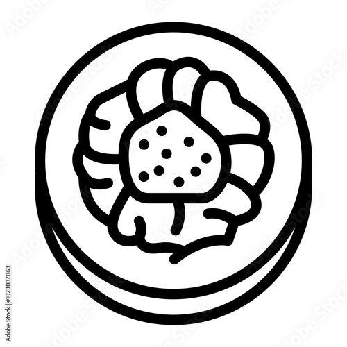 Tagliatelle Bolognese Vector Design Icon Style