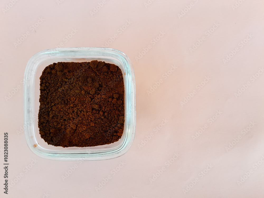 Coffee Powder in a glass bowl Coffee Powder in a glass bowl