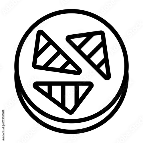 Grilled Polenta Vector Design Icon Style