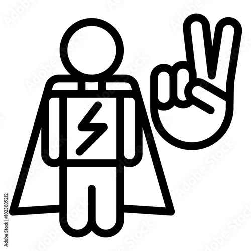 Victory Vigilante Vector Design Icon Style