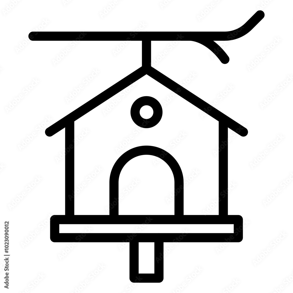 Birdhouse Vector Design Icon Style Birdhouse Vector Design Icon Style
