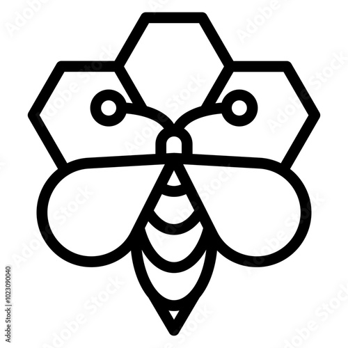 Bee Vector Design Icon Style