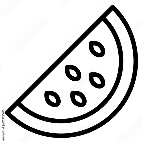 Watermelon slice Vector Design Icon Style