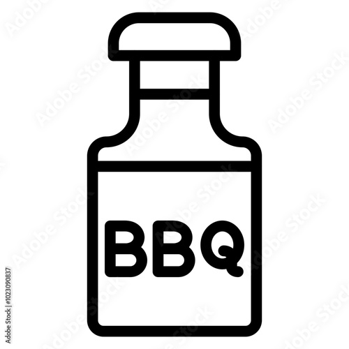 BBQ sauce bottle Vector Design Icon Style