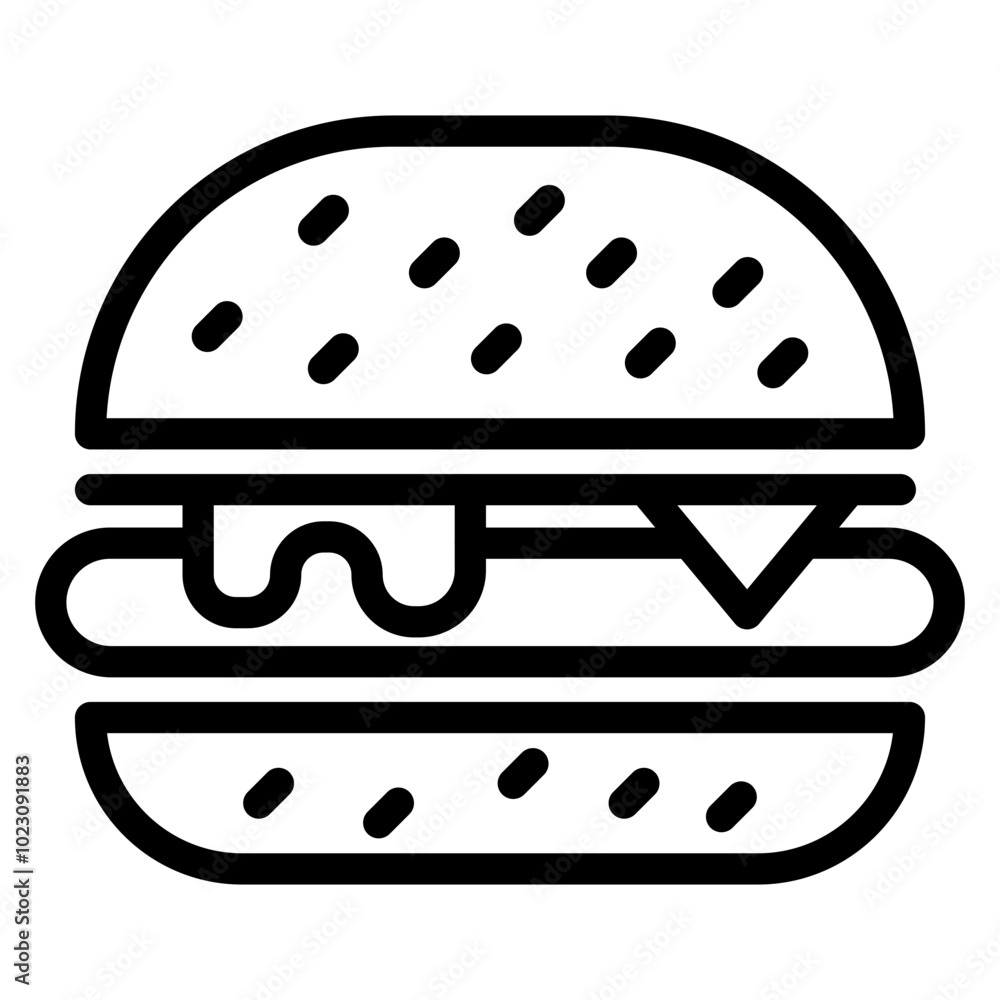 Hamburger Vector Design Icon Style Hamburger Vector Design Icon Style