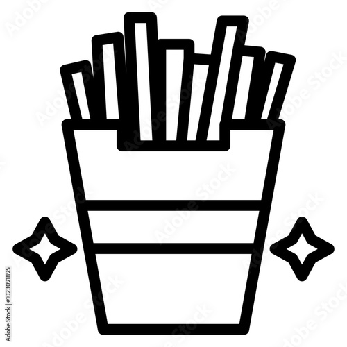 French Fries Vector Design Icon Style