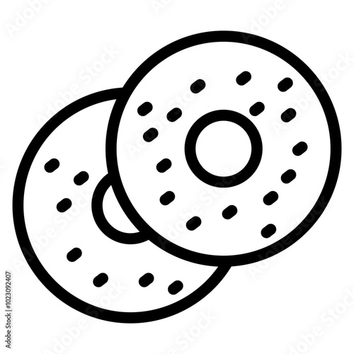 Bagel Vector Design Icon Style
