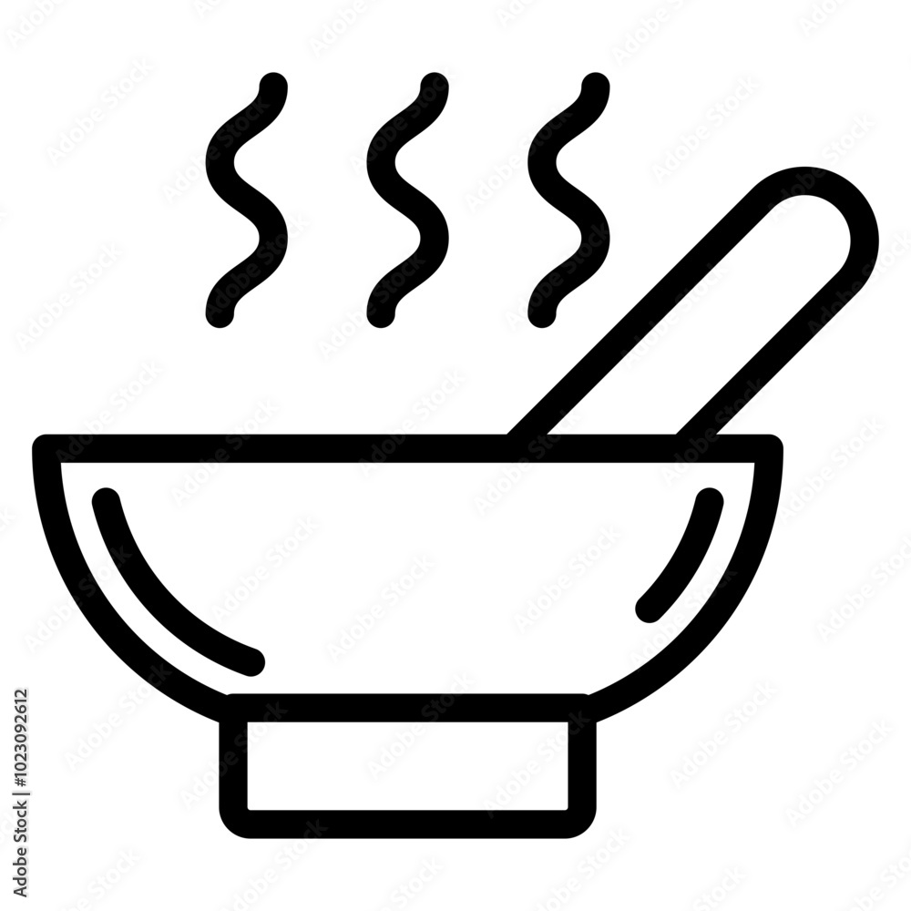 Soup Bowl Vector Design Icon Style Soup Bowl Vector Design Icon Style
