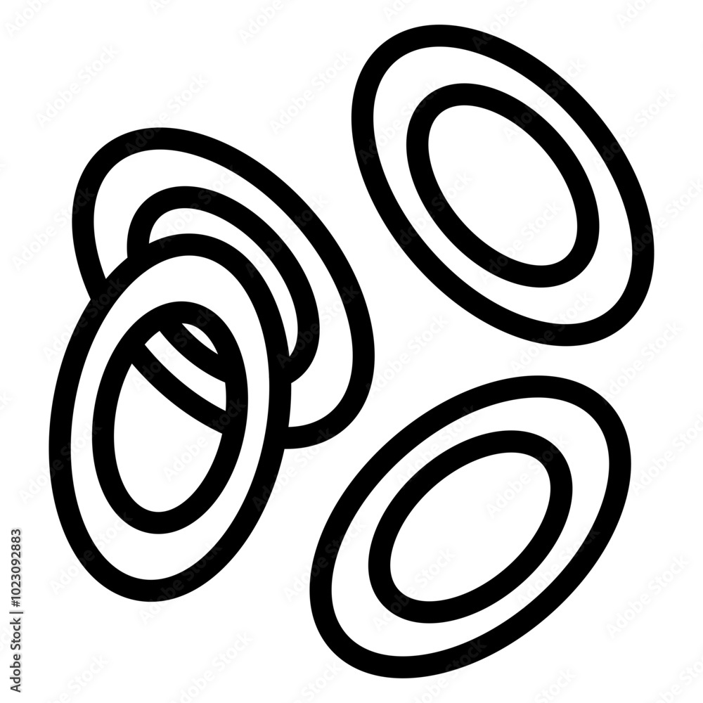 Onion Rings Vector Design Icon Style Onion Rings Vector Design Icon Style