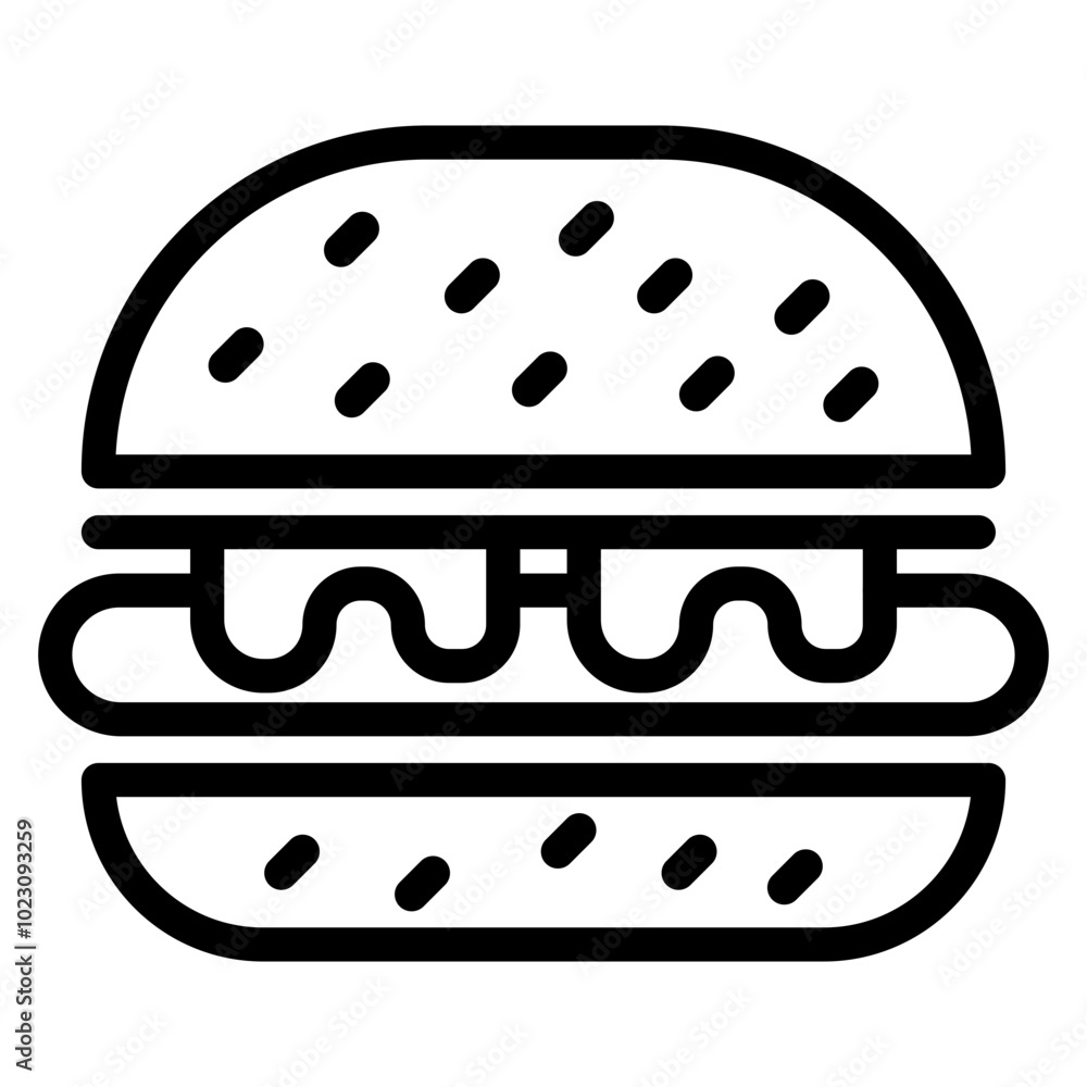 Hamburger Patty Vector Design Icon Style Hamburger Patty Vector Design Icon Style