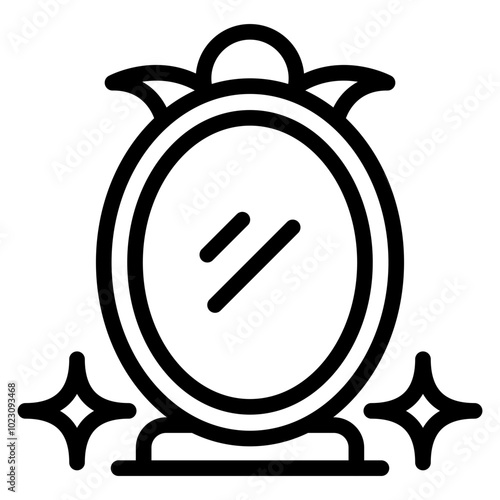 Magic Mirror Vector Design Icon Style