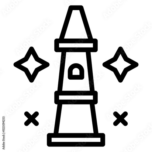 Wizard's Tower Vector Design Icon Style