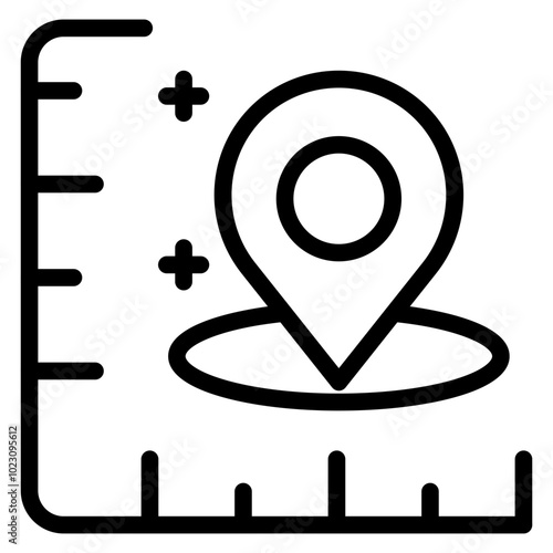 Map Scale Vector Design Icon Style
