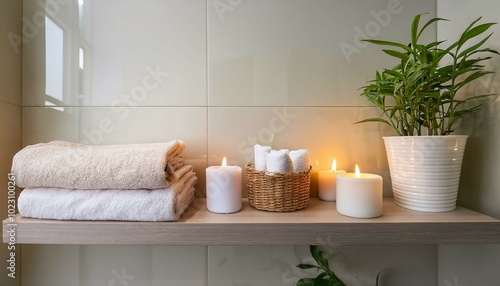 spa setting with candles