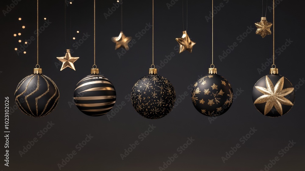 A collection of Christmas baubles on the plain background A collection of Christmas baubles on the plain background
