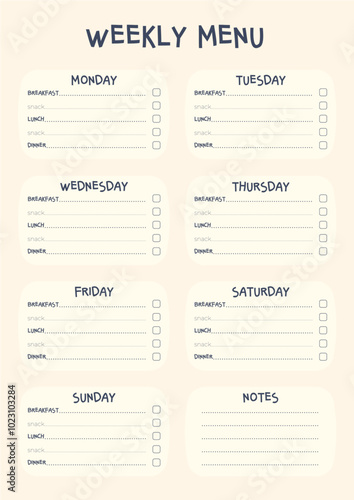 weekly menu planner