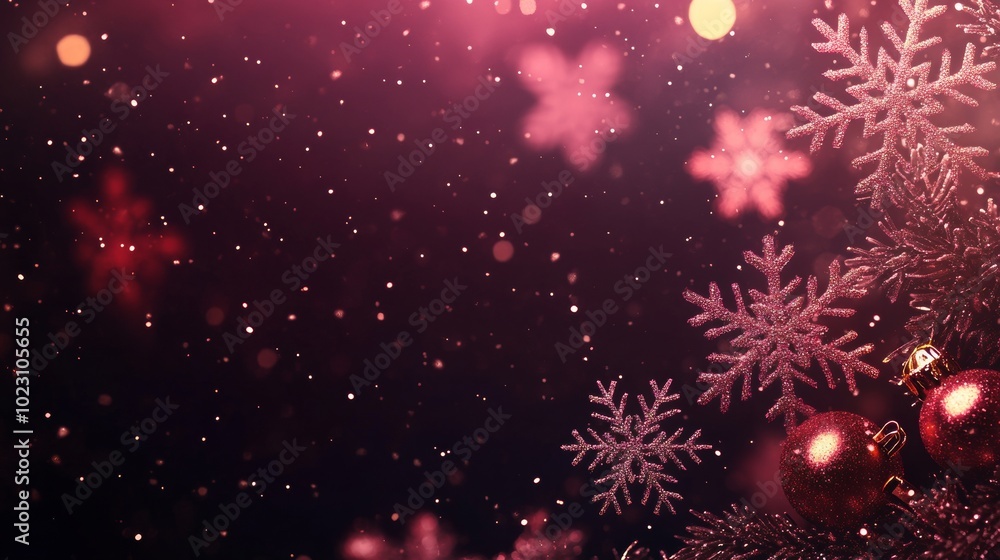 New Year banner with snowflakes New Year banner with snowflakes