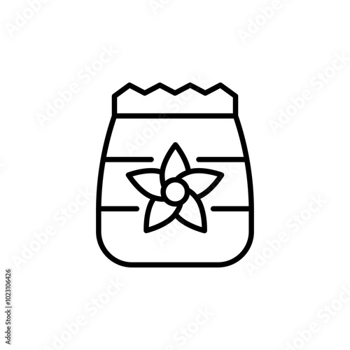 Vanilla pack outline icons, minimalist vector illustration ,simple transparent graphic element .Isolated on white background