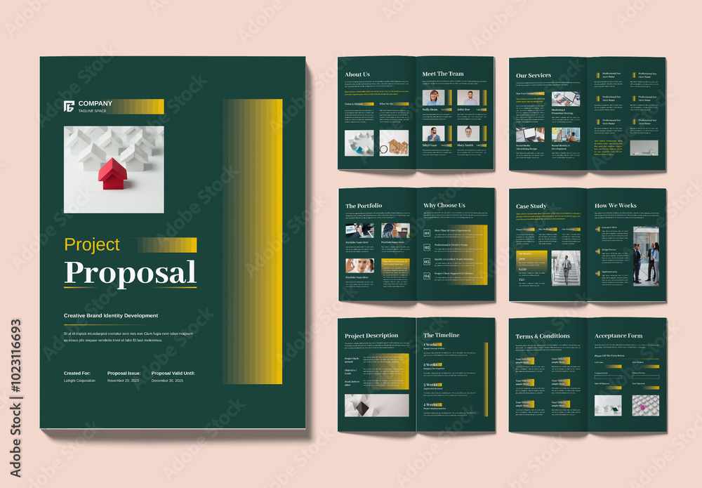 Project Proposal Template Layout Stock Template | Adobe Stock