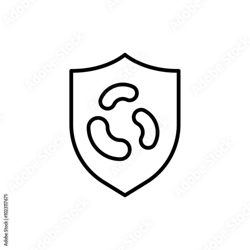 Probiotic outline icons, minimalist vector illustration ,simple transparent graphic element .Isolated on white background