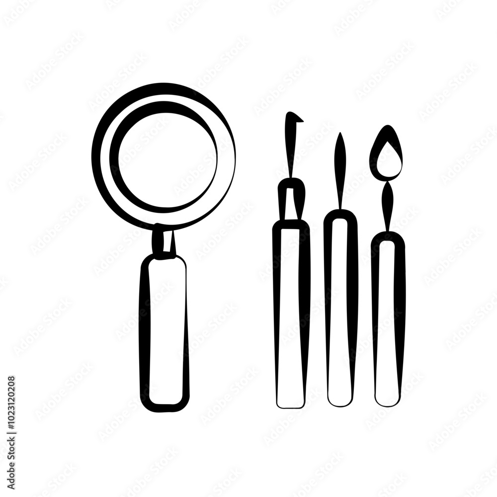 dental mirror and probe dental mirror and probe
