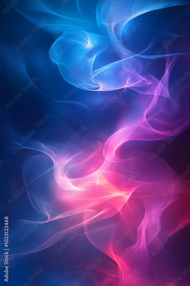 Colorful abstract smoke swirl pattern in vibrant blue and pink tones. Colorful abstract smoke swirl pattern in vibrant blue and pink tones.