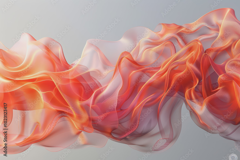 Obraz premium Artistic ing of translucent liquid flowing and morphing into dynamic shapes.