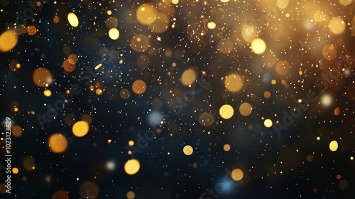 Light gold glitter space astronomy lighting.