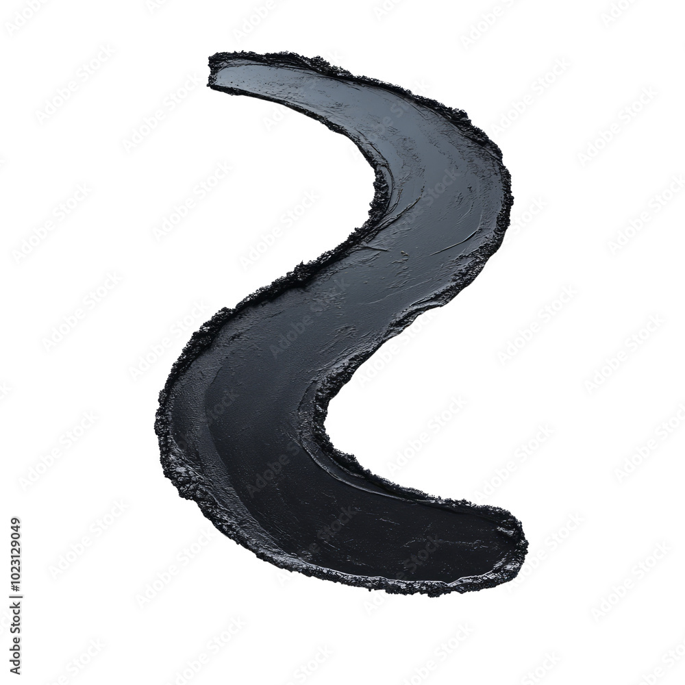 Black paint stroke, artistic design element on white isolated background. Transparent PNG Black paint stroke, artistic design element on white isolated background. Transparent PNG