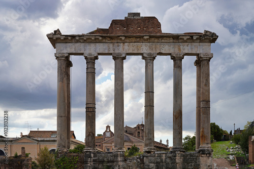 Rome, Italy - September 19, 2024: The Roman Forum on a clear day.
