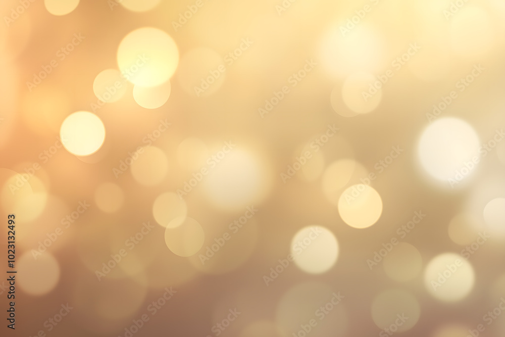 Fototapeta premium Abstract golden bokeh background. Christmas and New Year concept. Generative Ai.