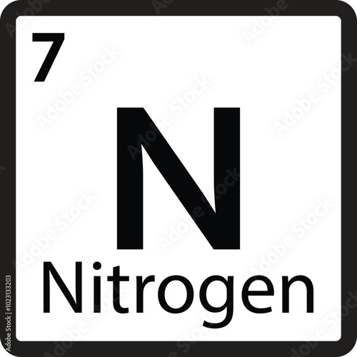 nitrogen icon. vector template illustration for web design, isolated on white background. Vector illustration.
