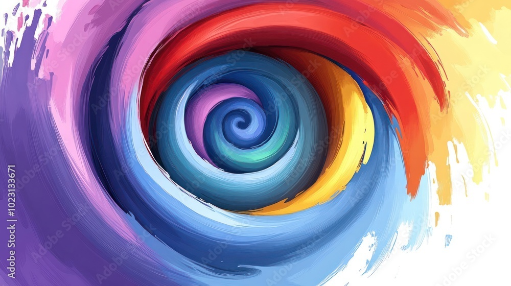 A vibrant swirling spiral of colors creating a dynamic and engaging visual effect. A vibrant swirling spiral of colors creating a dynamic and engaging visual effect.