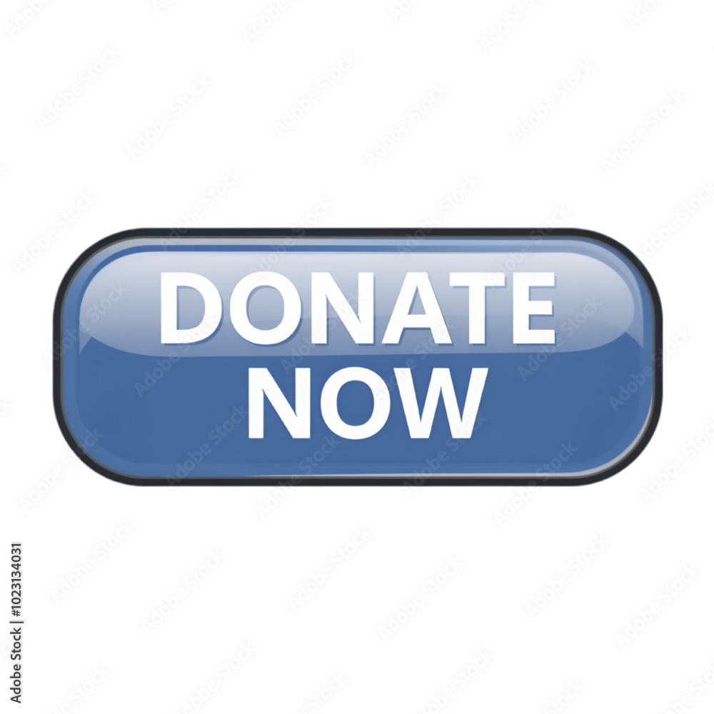Blue Donate Now Button for Web UI/UX, Vector 2D Design Blue Donate Now Button for Web UI/UX, Vector 2D Design