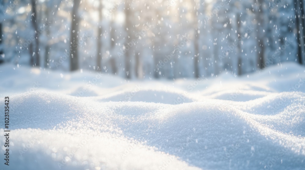 Obraz premium The Serene Winter Snowfall