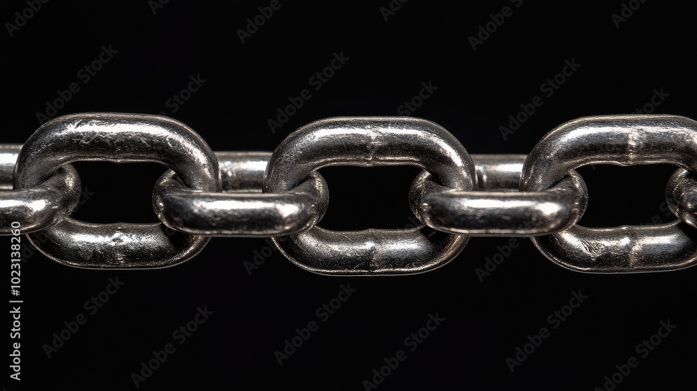 Close-up of metal chain against black background Close-up of metal chain against black background