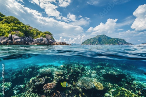 Reef in Similan Islands Thailand - generative ai