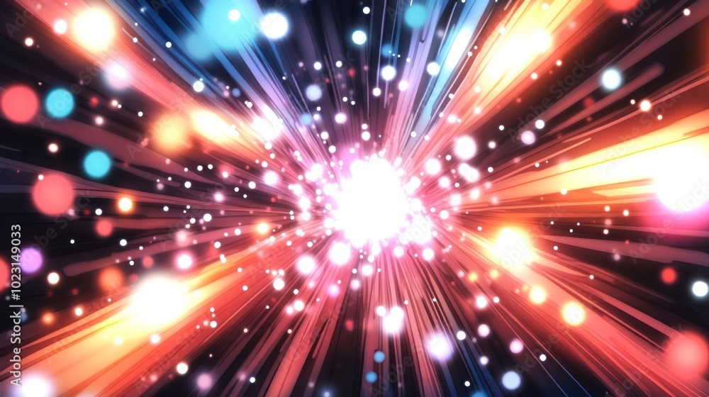 A vibrant burst of light and color, creating a dynamic, energetic visual effect. A vibrant burst of light and color, creating a dynamic, energetic visual effect.