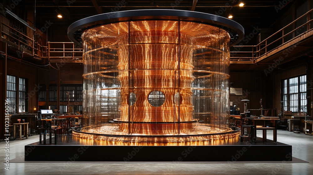 Massive Spool of Copper Wire as a Colossal Creations of Metal and Myth Massive Spool of Copper Wire as a Colossal Creations of Metal and Myth