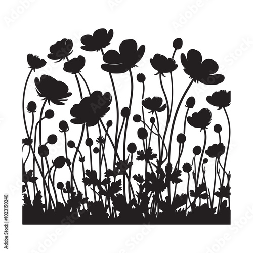a silhouette of birch tree vector design 