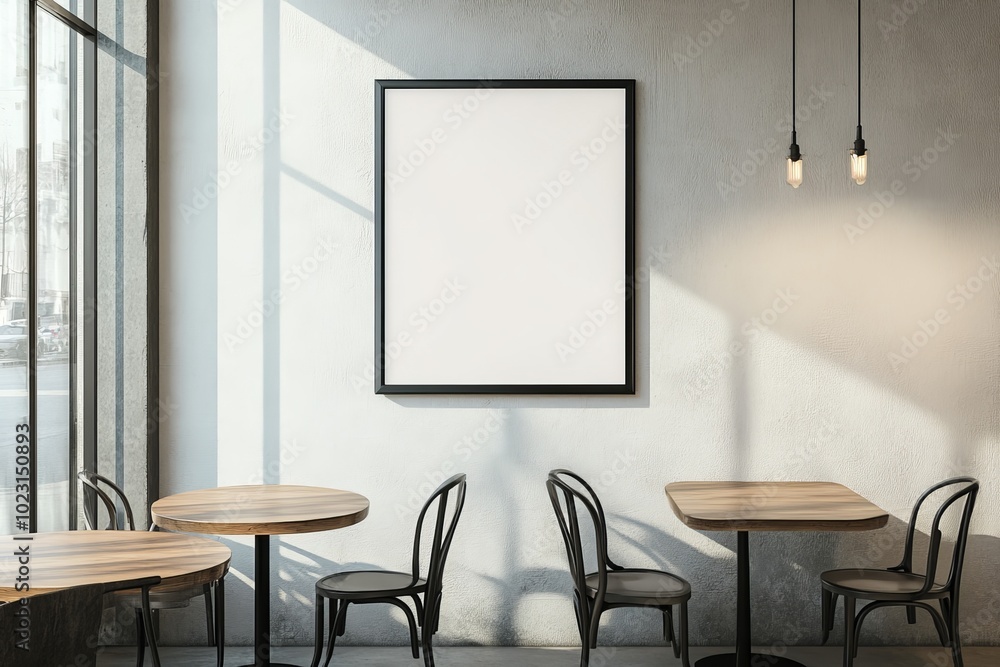 Cafe mock up wall art Cafe mock up wall art