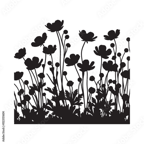 a silhouette of birch tree vector design 
