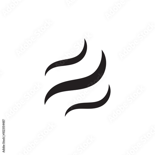 Smoke steam icon logo illustration isolated on white background Aroma vaporize icons. Smells vector line icon hot aroma stink or cooking steam symbols smelling or vapor